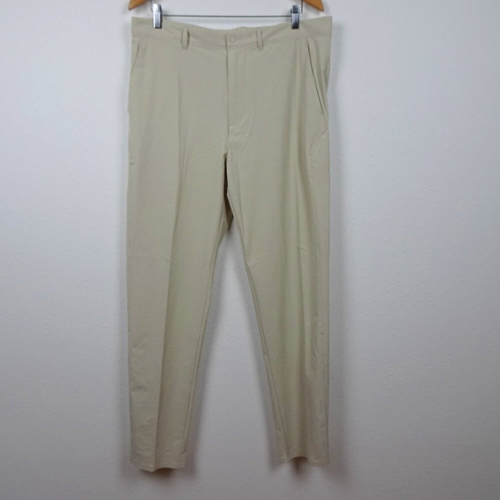 RLX Ralph Lauren Golf Pants Men's Size 34x34 Beige Wicking Elastic Waist